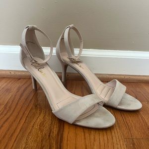 Nude Ankle Strap Stiletto Heel